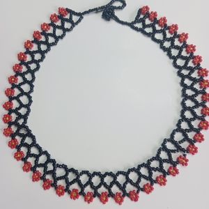 Mexican handmade beaded jewerly Necklace choker Multicolor